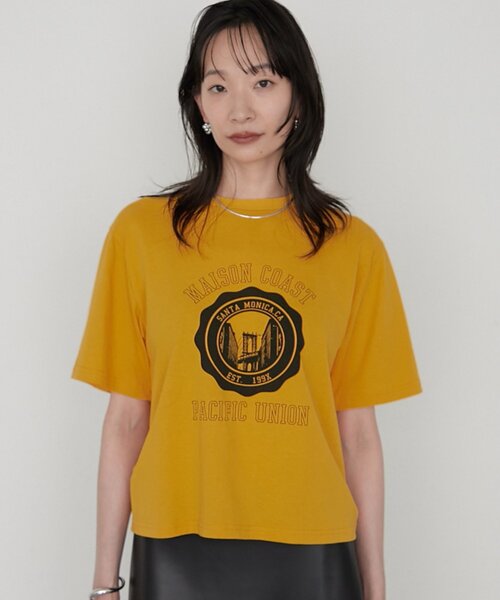 LOUNGEDRESS(ラウンジドレス)の「《バックオープン》バックホール半袖Tシャツ(Tシャツ/カットソー・レディース・オフホワイト/イエロー・FREE)」の16枚目の写真