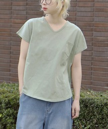 汗しみない Tシャツ［Vネック ポケットTEE］