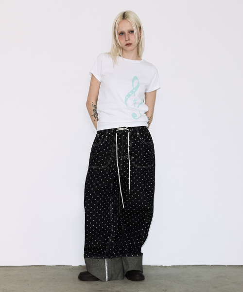 FANCY CLUB(ファンシークラブ)の「クレフシンボルTシャツ (ホワイト) F26QB143(Tシャツ/カットソー・レディース・その他・ONE)」の5枚目の写真