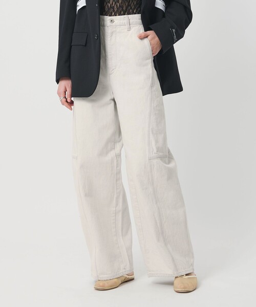 H BEAUTY&YOUTH UNITED ARROWS(エイチビューティーアンドユースユナイテッドアローズ)の「<H>13oz デニム バレルパンツ(デニムパンツ・レディース・ダークグレー/ホワイト・M/S)」の11枚目の写真