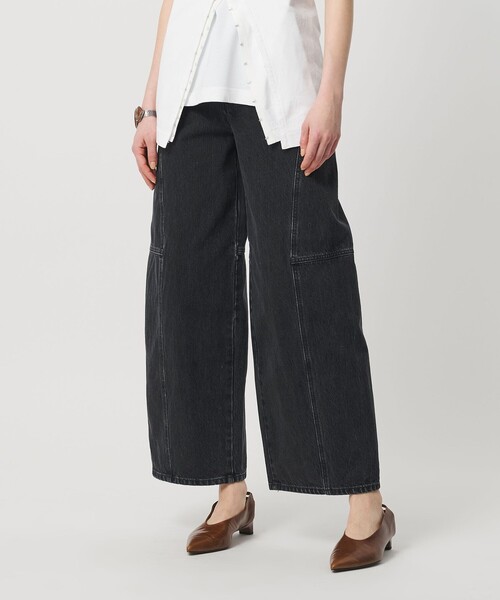 H BEAUTY&YOUTH UNITED ARROWS(エイチビューティーアンドユースユナイテッドアローズ)の「<H>13oz デニム バレルパンツ(デニムパンツ・レディース・ダークグレー/ホワイト・M/S)」の8枚目の写真