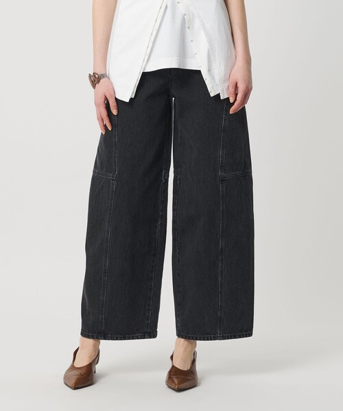 H BEAUTY&YOUTH UNITED ARROWS(エイチビューティーアンドユースユナイテッドアローズ)の「<H>13oz デニム バレルパンツ(デニムパンツ・レディース・ダークグレー/ホワイト・M/S)」の7枚目の写真