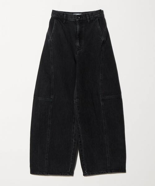 H BEAUTY&YOUTH UNITED ARROWS(エイチビューティーアンドユースユナイテッドアローズ)の「<H>13oz デニム バレルパンツ(デニムパンツ・レディース・ダークグレー/ホワイト・M/S)」の6枚目の写真