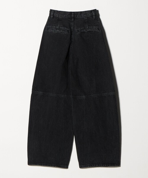 H BEAUTY&YOUTH UNITED ARROWS(エイチビューティーアンドユースユナイテッドアローズ)の「<H>13oz デニム バレルパンツ(デニムパンツ・レディース・ダークグレー/ホワイト・M/S)」の5枚目の写真