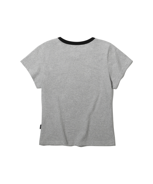 URBANSTOFF(アーバンストッフ)の「チェックドットアプリケTシャツ(メランジ)(Tシャツ/カットソー・レディース・その他・SMALL)」の2枚目の写真
