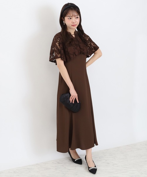 TRUDEA(トルディア)の「ケープレース フィット&フレアドレス(ドレス・レディース・ラベンダー/ブラック/ブラウン・MEDIUM/LARGE/SMALL)」の2枚目の写真