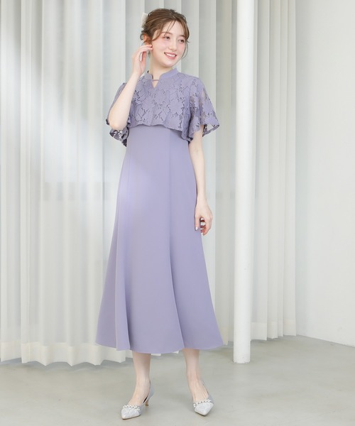 TRUDEA(トルディア)の「ケープレース フィット&フレアドレス(ドレス・レディース・ラベンダー/ブラック/ブラウン・MEDIUM/LARGE/SMALL)」の10枚目の写真