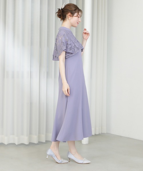 TRUDEA(トルディア)の「ケープレース フィット&フレアドレス(ドレス・レディース・ラベンダー/ブラック/ブラウン・MEDIUM/LARGE/SMALL)」の9枚目の写真
