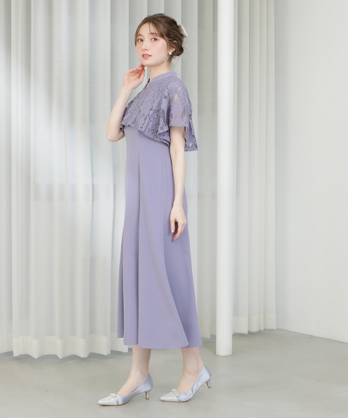 TRUDEA(トルディア)の「ケープレース フィット&フレアドレス(ドレス・レディース・ラベンダー/ブラック/ブラウン・MEDIUM/LARGE/SMALL)」の7枚目の写真