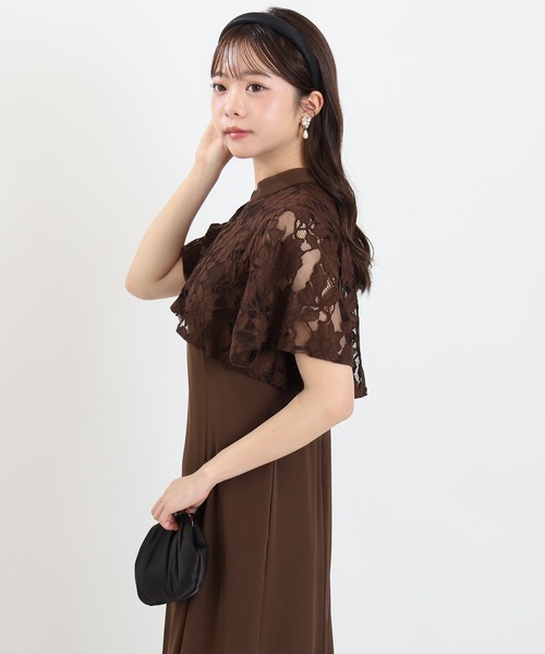 TRUDEA(トルディア)の「ケープレース フィット&フレアドレス(ドレス・レディース・ラベンダー/ブラック/ブラウン・MEDIUM/LARGE/SMALL)」の22枚目の写真