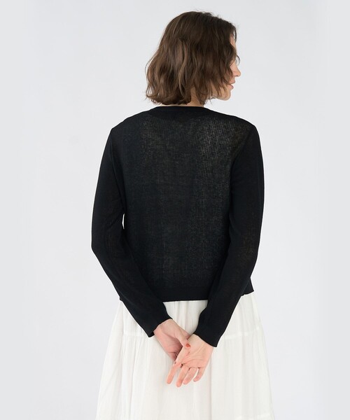 To b. by agnes b.(トゥービーバイアニエスベー)の「レース ニット ジップアップ カーディガン(カーディガン/ボレロ・レディース・ブラック・FREE)」の5枚目の写真