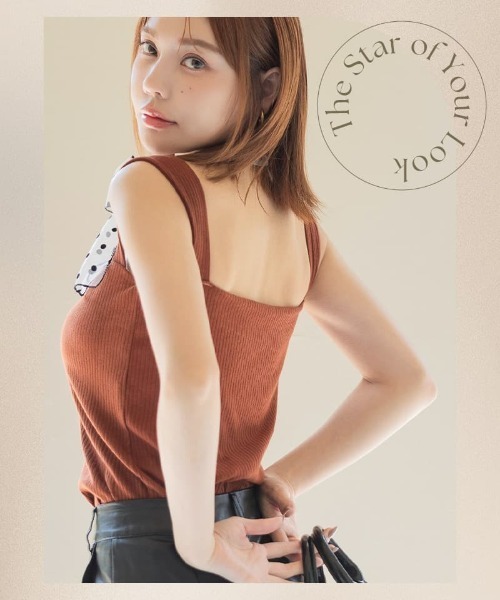 tu-hacci(ツーハッチ)の「スクエアネックリブブラトップ《BRAmone Fashion Glamorous》(キャミソール・レディース・テラコッタ/アイボリー/ブラック・70L/70M/65L/65M/75L/75M)」の19枚目の写真