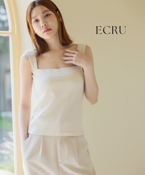 tu-hacci(ツーハッチ)の「スクエアネックリブブラトップ《BRAmone Fashion Glamorous》(キャミソール・レディース・テラコッタ/アイボリー/ブラック・70L/70M/65L/65M/75L/75M)」の13枚目の写真