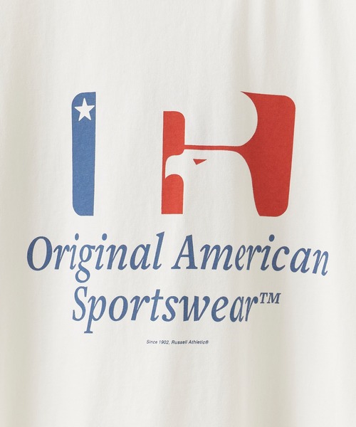 Russell Athletic(ラッセルアスレティック)の「RUSSELL ATHLETIC / ラッセルアスレティック Campus Jersey Standard Print T キャンパス ジャージー スタンダード プリント Tシャツ 半袖 メンズ レディース 秋 秋服 2026年秋冬(Tシャツ/カットソー・メンズ・ホワイト/ブラック・M/L/XL)」の9枚目の写真