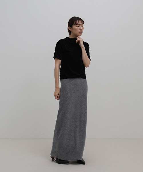 select MOCA(セレクトモカ)の「プチハイライトベロアフーディートップス(Tシャツ/カットソー・レディース・グレー/アイボリー/ブラック・FREE)」の6枚目の写真