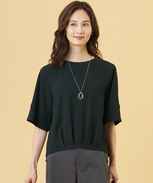【セットアップ対応・人気素材】Light ジョーゼット クルーネック ブラウス