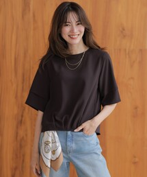 【セットアップ対応・人気素材】Light ジョーゼット クルーネック ブラウス