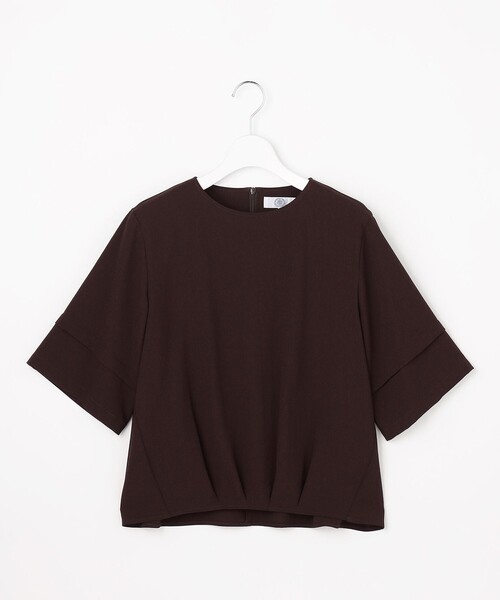 J.PRESS Ladies(J.プレス レディス)の「【セットアップ対応・人気素材】Light ジョーゼット クルーネック ブラウス(シャツ/ブラウス・レディース・ブラック系/ネイビー系/ダークブラウン系・XS)」の12枚目の写真