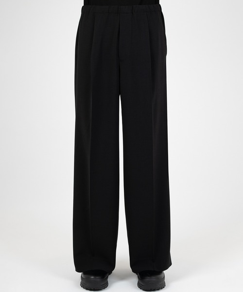 LAD MUSICIAN(ラッドミュージシャン)の「DRY CLOTH WIDE STRAIGHT PANTS(その他パンツ・メンズ・ブラック・44/42/46)」の2枚目の写真