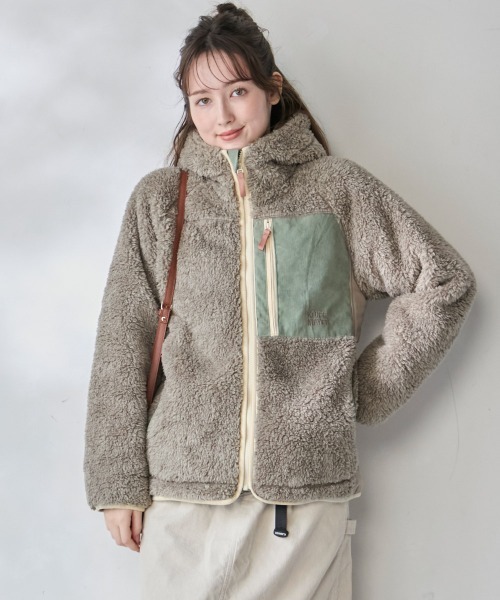 KRIFF MAYER Lady's Collection(クリフメイヤーレディースコレクション)の「シャギーボアフードジャケット(その他アウター・レディース・グレー/チャコール/セージグリーン/カラフル/ベージュ/ナチュラル・MEDIUM/LARGE)」の16枚目の写真