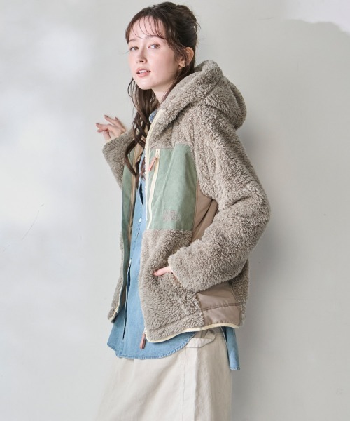 KRIFF MAYER Lady's Collection(クリフメイヤーレディースコレクション)の「シャギーボアフードジャケット(その他アウター・レディース・グレー/チャコール/セージグリーン/カラフル/ベージュ/ナチュラル・MEDIUM/LARGE)」の18枚目の写真