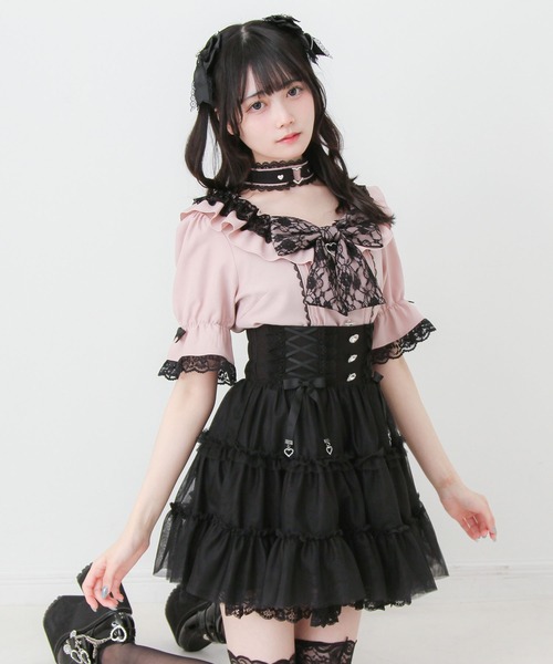 DearMyLove(ディアマイラブ)の「ウエストレースアップフリルギャザーチュールスカート(スカート・レディース・ホワイト/ブラック・MEDIUM/3L/LARGE)」の17枚目の写真