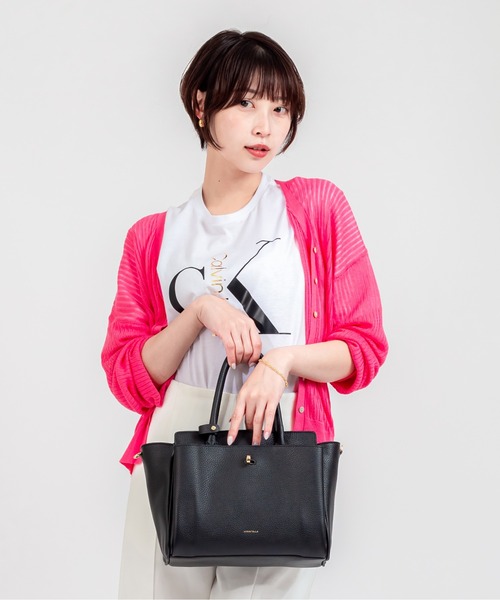 LORISTELLA(ロリステッラ)の「【LORISTELLA/ロリステッラ】2WAY レザーハンドバッグ イタリア製 ELLIE(ショルダーバッグ・レディース・ベージュ系その他/ブラック・FREE)」の4枚目の写真
