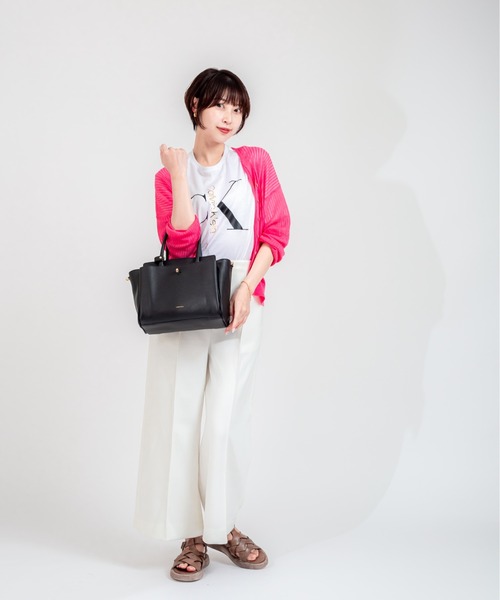 LORISTELLA(ロリステッラ)の「【LORISTELLA/ロリステッラ】2WAY レザーハンドバッグ イタリア製 ELLIE(ショルダーバッグ・レディース・ベージュ系その他/ブラック・FREE)」の8枚目の写真