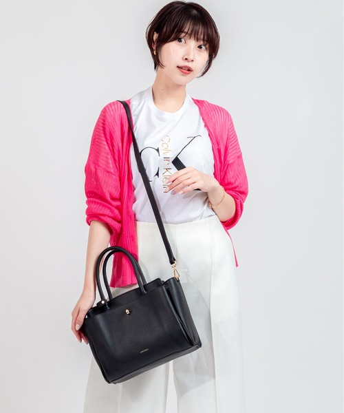 LORISTELLA(ロリステッラ)の「【LORISTELLA/ロリステッラ】2WAY レザーハンドバッグ イタリア製 ELLIE(ショルダーバッグ・レディース・ベージュ系その他/ブラック・FREE)」の5枚目の写真