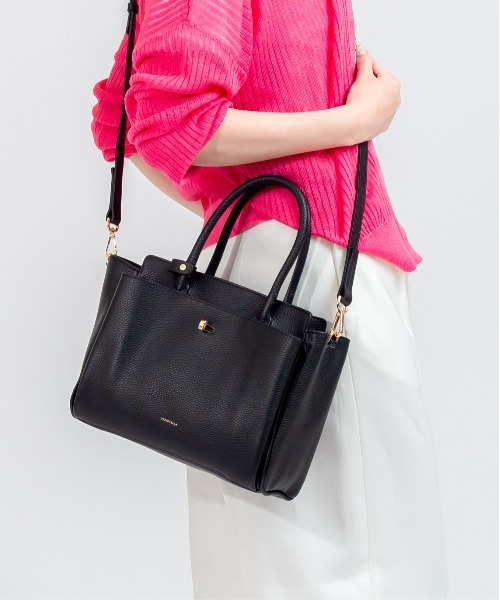 LORISTELLA(ロリステッラ)の「【LORISTELLA/ロリステッラ】2WAY レザーハンドバッグ イタリア製 ELLIE(ショルダーバッグ・レディース・ベージュ系その他/ブラック・FREE)」の6枚目の写真