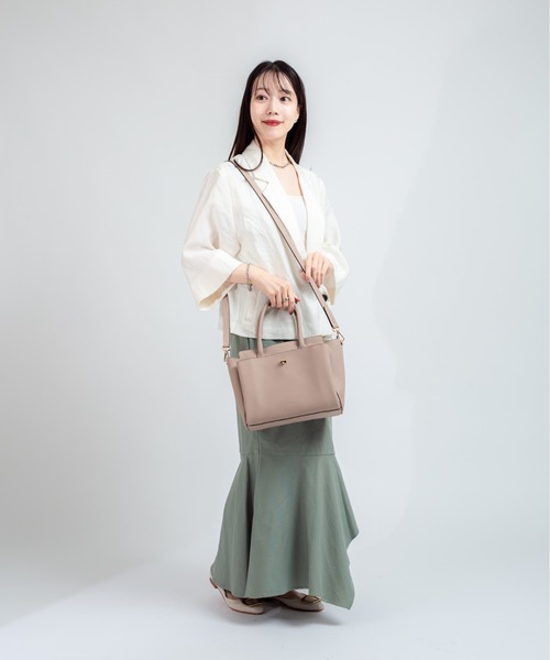 LORISTELLA(ロリステッラ)の「【LORISTELLA/ロリステッラ】2WAY レザーハンドバッグ イタリア製 ELLIE(ショルダーバッグ・レディース・ベージュ系その他/ブラック・FREE)」の14枚目の写真