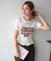 SANSeLF（サンセルフ）の「【SANSeLF】ロゴプリントシャーリングTシャツ sawk26s001（Tシャツ/カットソー）」