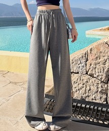 ウエストドロスト スウェットデニムパンツ