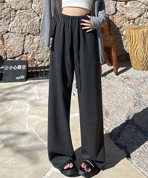 AMAJI（アマジ）の「ウエストドロスト スウェットデニムパンツ（デニムパンツ・レディース・ライトグレー/ダークグレー/ベージュ/ブラック・SMALL/MEDIUM/LARGE/X-LARGE）」の7枚目の写真