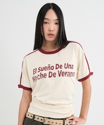 raucohouse（ラウコハウス）の「ヴィンテージ風リンガーグラフィックTシャツ（Tシャツ/カットソー）」