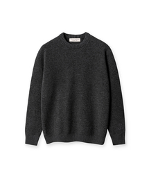 SHETLAND WOOL ANCHOR KNIT (CHARCOAL)