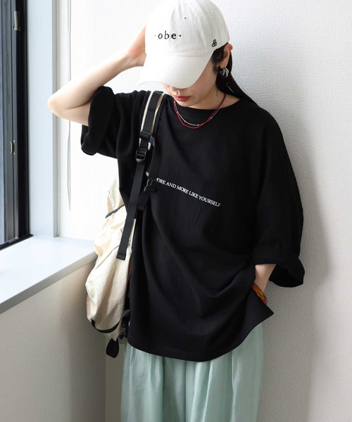 zena（ジェナ）の「線画フラワーバックロゴプリントTEE（Tシャツ/カットソー・レディース・オフホワイト/ブラック・FREE）」の6枚目の写真