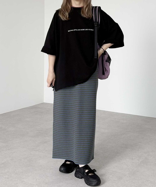 zena（ジェナ）の「線画フラワーバックロゴプリントTEE（Tシャツ/カットソー・レディース・オフホワイト/ブラック・FREE）」の10枚目の写真