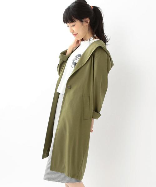 Another Edition（アナザーエディション）の「1Bガウンコート/ AEBC 1B GOWN CT◆（その他アウター・レディース・ベージュ/オリーブ/ネイビー・SMALL/MEDIUM）」の2枚目の写真