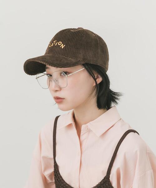 SMELLY(スメリー)の「vacationコーデュロイキャップ(キャップ・レディース・ピンク/ブラウン/ネイビー・-)」の4枚目の写真