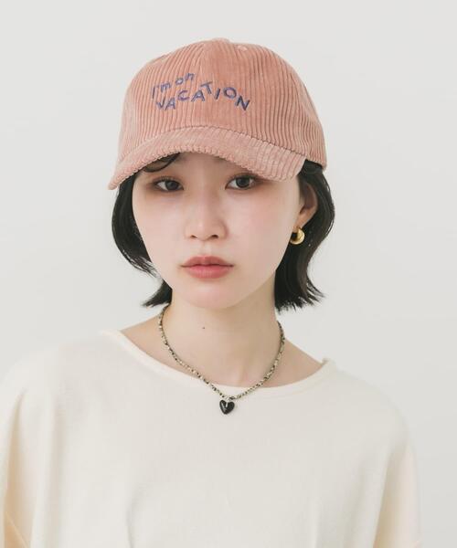 SMELLY(スメリー)の「vacationコーデュロイキャップ(キャップ・レディース・ピンク/ブラウン/ネイビー・-)」の18枚目の写真