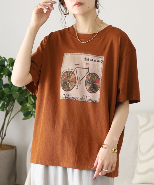 FUNALIVE(ファンアライブ)の「je crois soi プリント カットソー 半袖(Tシャツ/カットソー・レディース・ワイン/ブラック/オレンジ/ネイビー・FREE)」の8枚目の写真