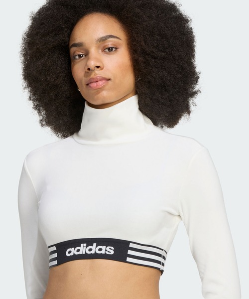 adidas（アディダス）の「ウィンターライズド 長袖クロップTシャツ / ロンT / アディダスオリジナルス adidas Originals（Tシャツ/カットソー・レディース・ホワイト・LARGE/3XL/XX-LARGE/X-LARGE/X-SMALL/SMALL/MEDIUM）」の5枚目の写真