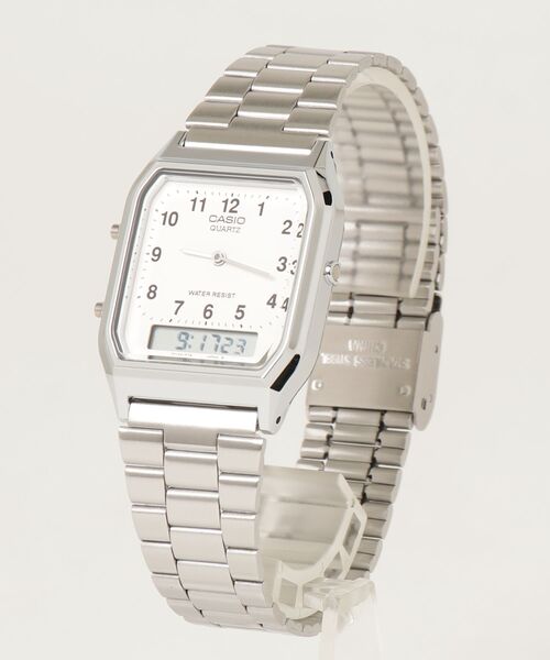 CASIO(カシオ)の「【RE】【CASIO(カシオ)】アナデジ メタル(アナログ腕時計・メンズ・ホワイト系その他/ホワイト/ブラック・FREE)」の2枚目の写真