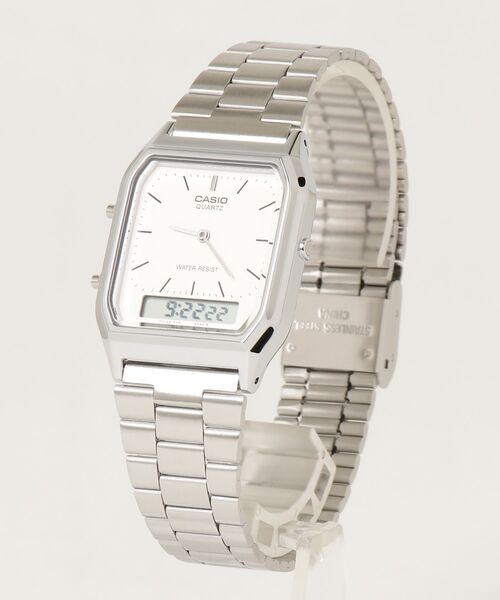 CASIO(カシオ)の「【RE】【CASIO(カシオ)】アナデジ メタル(アナログ腕時計・メンズ・ホワイト系その他/ホワイト/ブラック・FREE)」の1枚目の写真