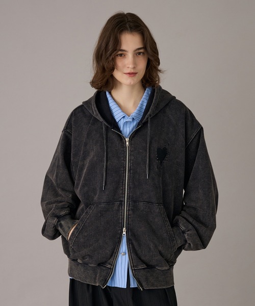 OVERALL PRINT CREASE RELAXED FIT PULLOVER HOODIE（パーカー）｜A