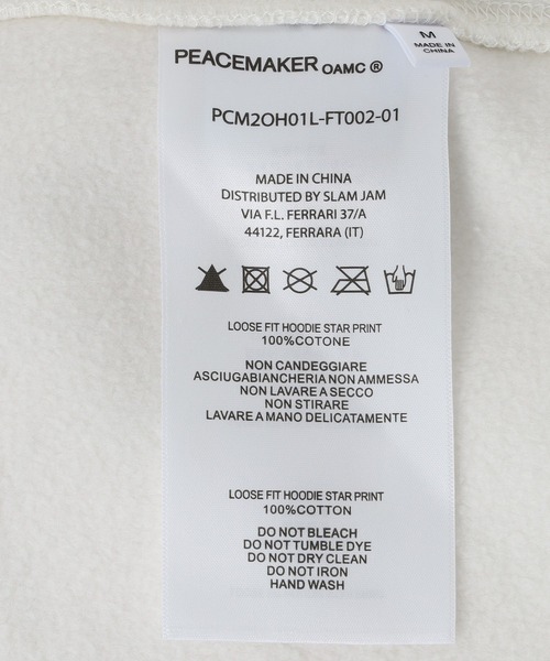 OAMC(オーエーエムシー)の「PEACEMAKER Loose Fit Hoodie Star Print PCM2OH01LFT00201(パーカー・メンズ・ホワイト・S/M)」の10枚目の写真