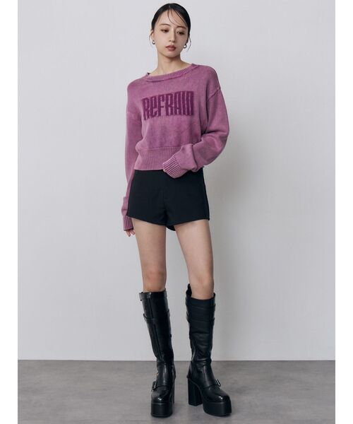 MURUA(ムルーア)の「ワイドベルトマイクロショートパンツ(その他パンツ・レディース・ブラック/グレー・2/1)」の13枚目の写真