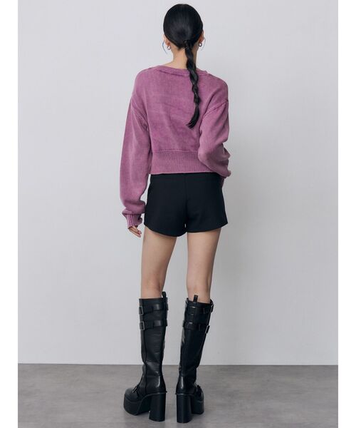 MURUA(ムルーア)の「ワイドベルトマイクロショートパンツ(その他パンツ・レディース・ブラック/グレー・2/1)」の16枚目の写真