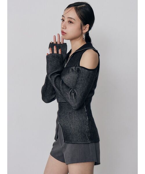 MURUA(ムルーア)の「ワイドベルトマイクロショートパンツ(その他パンツ・レディース・ブラック/グレー・2/1)」の20枚目の写真